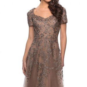 La Femme Womens Sequin Fit & Flare Dress Sz 12